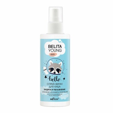 Спрей-экран Защита и увлажнение для лица Young Skin, 115 мл Bielita