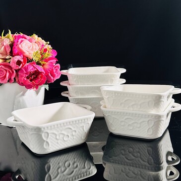 Набор квадратных салатников (6 шт. по 14 см) Lenardi