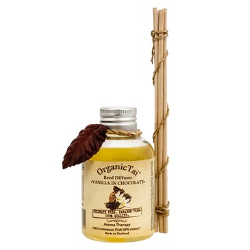Диффузор ароматический с тростниковыми палочками Ваниль в шоколаде 100 мл Organic Tai