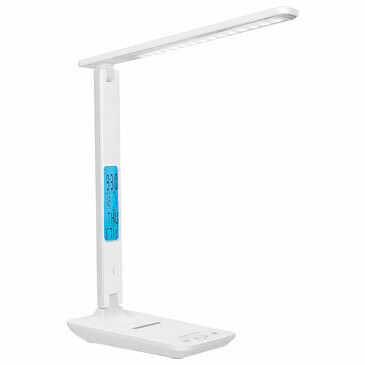 Лампа светильник с дисплеем и беспроводной зарядкой 7 в 1, LED 10 Вт Daswerk