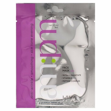 Маска тканевая антивозрастная с пептидным комплексом и ретинилпальмитатом, 23 мл L.Sanic