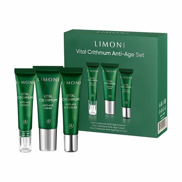 Набор для лица (крем, антивозрастной крем для век и эссенция) Vital Crithmum Anti-Age Care Set, 55 мл Limoni