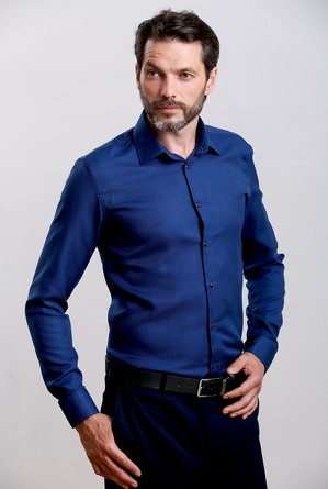 Рубашка полуприталенная (regular fit) с длинным рукавом Nicolo Angi