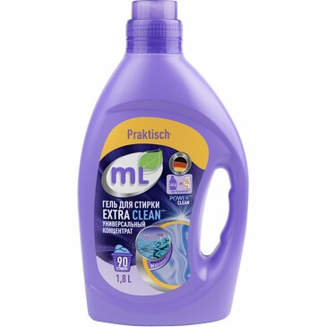 Гель-концентрат для стирки extra clean универсальный, 1,80 л Meine Liebe