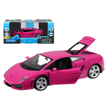 Машинка металл. 1:24 Lamborghini Gallardo,  откр. двери и багажник, свет, звук Автопанорама