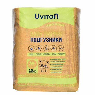 Подгузники детские М (5-11 кг) (10 шт.) Uviton