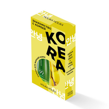 Набор для ухода за жирной кожей Знакомство с Кореей 250мл + 120мл + 20мл Holika Holika