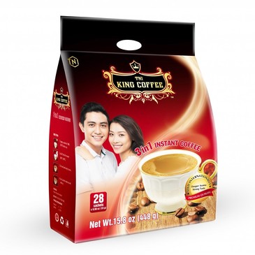 Кофе растворимый 3в1 (28 пакетиков x 16 г) King Coffee 