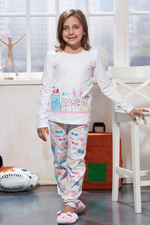 Комплект (футболка дл. рукав и брюки) для девочки Sevim