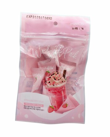 Маска глиняная для лица с клубничным молоком, 10х3 г Med B