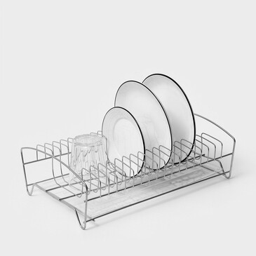 Сушилка для тарелок с поддоном, 39x25x12 см Сима-ленд