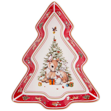 Блюдо С Новым Годом! В Форме Елки 25Х21Х4 см Красное Lefard