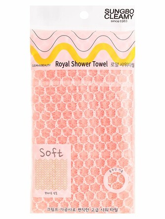Мочалка для душа royal shower towel 28х90 см Sung Bo Cleamy