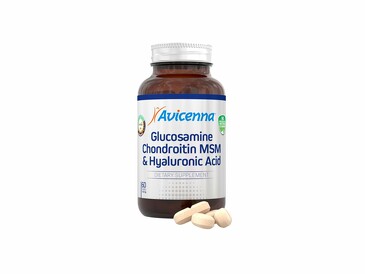 БАД. Глюкозамин Хондроитин MSM и Гиаулороновая кислота 60 капсул Avicenna