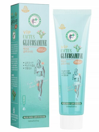 Крем-Гель для тела с глюкозамином и экстрактом опунции vip cactus glucosamine gold cream 165 мл Daejeon