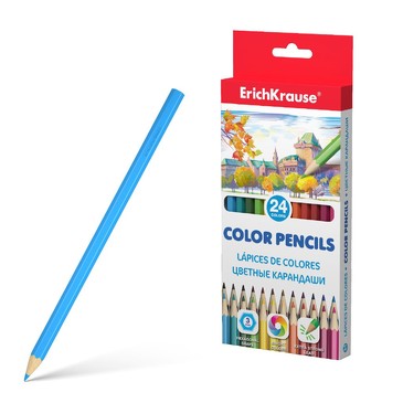 Цветные карандаши шестигранные (24 шт.) ErichKrause
