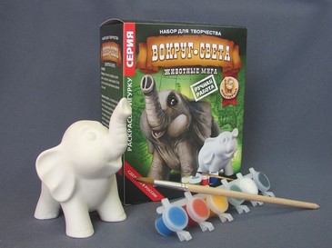 Раскрась фигурку Слоненок Игрографика