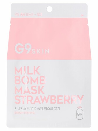 Маска для лица тканевая milk bomb mask-strawberry 25 мл G9Skin