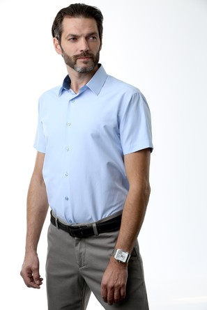 Рубашка полуприталенная (regular fit) с коротким рукавом Nicolo Angi