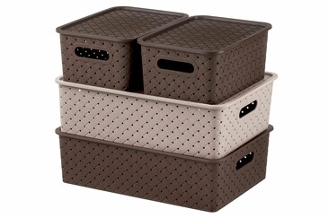 Набор корзин с крышками (4 шт.) El Casa