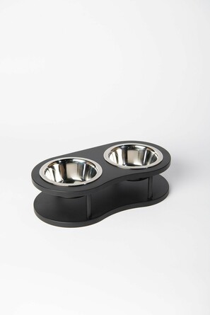 Подставка Волна с двумя мисками 31х8х16 см Kotomoto