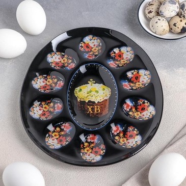 Подставка для яиц 10 ячеек Пасха Доляна
