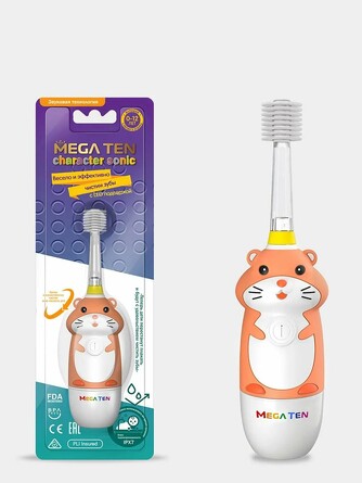 Зубная щетка детская электрическая Хомячок Mega Ten Kids Sonic