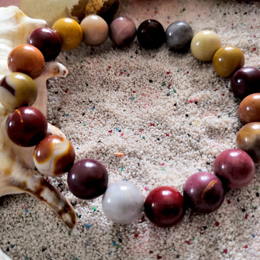 Браслет из натурал. камней Яшма мукаит, 16-17 см Temerdash