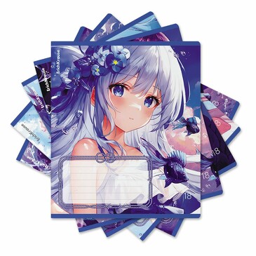Комплект тетрадей (10 шт.) Kawaii Whale, 18 листов, линейка  ErichKrause