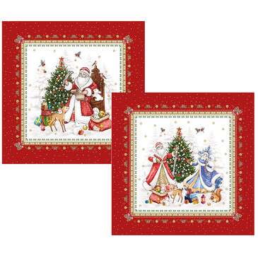 Набор салфеток С Новым Годом (2 шт. по 40х40 см) Santalino