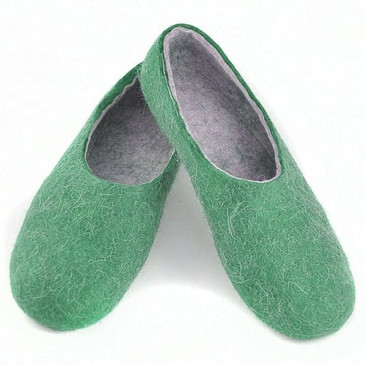 Тапочки войлочные зеленый Woole