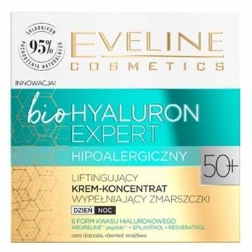 Крем-концентрат с лифтинг-эффектом 50+ заполняющий морщины гипоаллергенен, серии Biohyaluron Expert Eveline Cosmetics