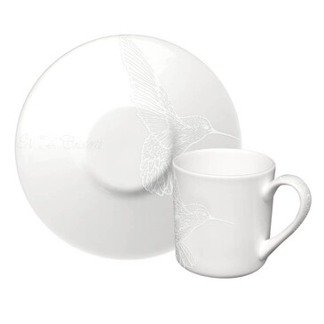 Чашка с блюдцем кофейная, 100 мл Bianco&Bianco  Taitu