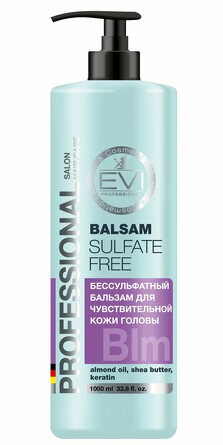 Бальзам-ополаскиватель без сульфатов для окрашенных и мелированных волос 1000 мл EVI professional