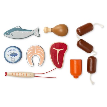 Набор игрушек. Продукты в корзинке (9 предметов) Lukno