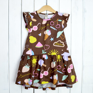 Платье Эскимо на коричневом  Baby Boom