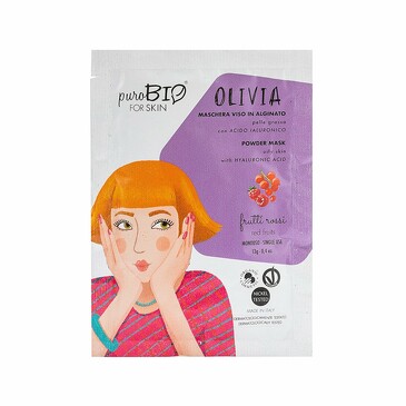 Альгинатная крем-маска для жирной кожи лица Olivia Красные ягоды 13 гр PuroBio