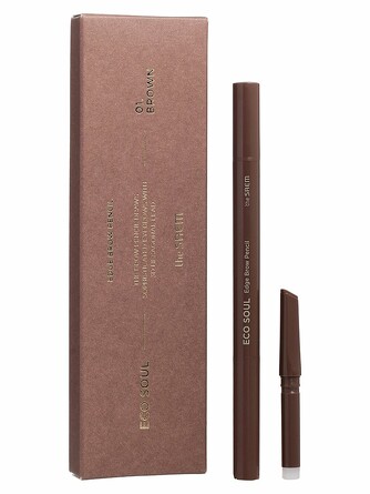 Карандаш для бровей eco soul edge brow pencil 01 brown,  The Saem