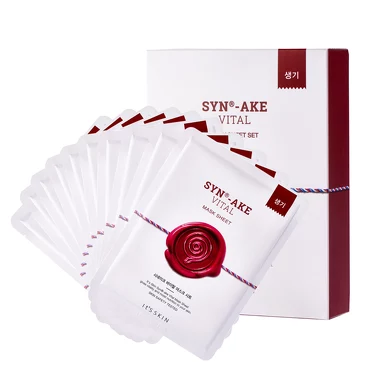 Тканевая маска с пептидом SYN®-AKE Synake Vital Mask Sheet, омолаживающая 22 г x 10 шт It'S Skin