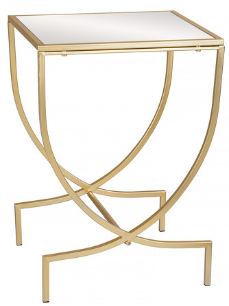 Столик приставной с зеркальной столешницей 40х40х55см Glasar