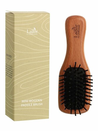 Расческа mini wooden paddle brush 40 гр La'dor