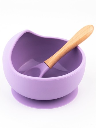 Набор детской силиконовой посуды (тарелка и ложка) Kyooty