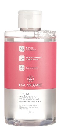 Вода мицеллярная для любого типа кожи увлажняющая, 430 мл Eva Mosaic