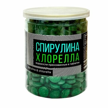 Пищевая добавка. Таблетки Спирулина, хлорелла, 225 г Sneko gold