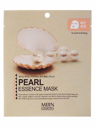 Маска для лица тканевая жемчуг pearl essence 25 мл Mijin