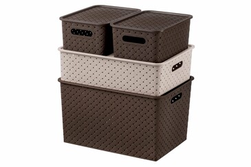 Набор корзин с крышками (4 шт.) El Casa