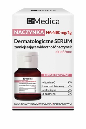 Сыворотка для лица день/ночь. Уменьшпющая видимость капилляров, Dr Medica Capillary Skin, 30 мл Bielenda