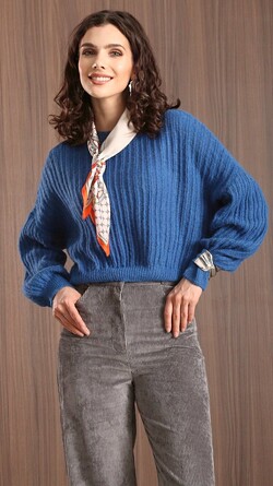 Джемпер из шерсти ажурной вязки Nastya Sergeeva by May Be