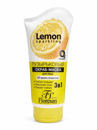 Маска-скраб для лица пузырьковая Sparkling Lemon, 150 мл Floresan