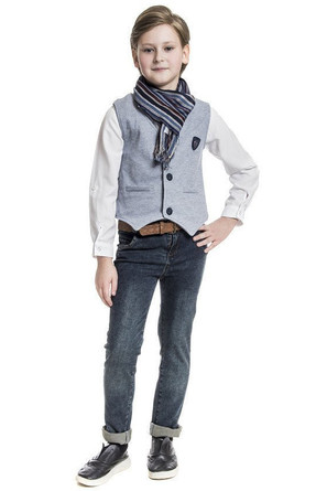 Комплект (жилет, рубашка, джинсы, шарф) Cascatto